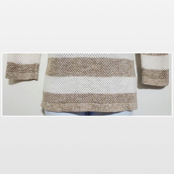 Jones New York XL Tan Striped Knit Sweater - Picture 8 of 16
